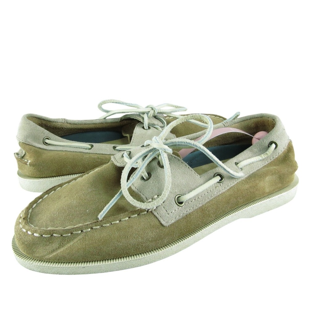 St. John's Bay Men's Outfitters Boat Shoe Brown Leather Size 8M Gently Used 2025